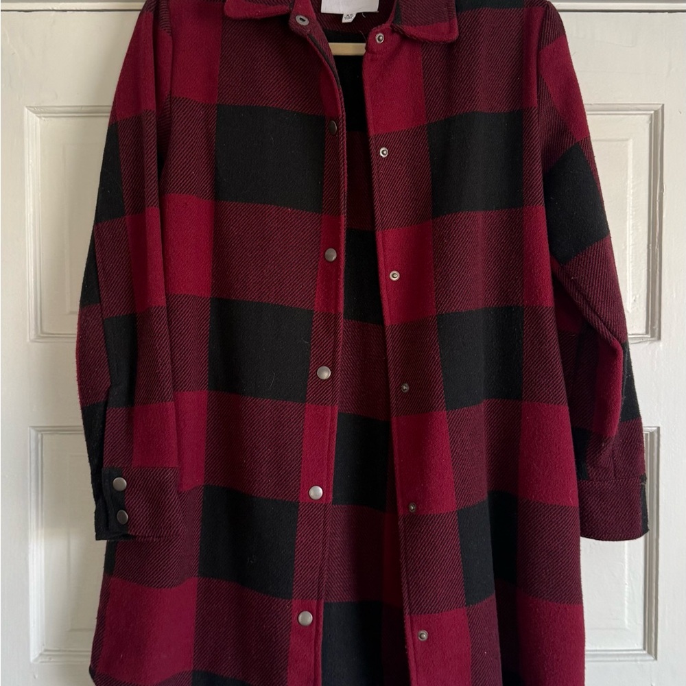 BB Dakota Red and Black Utility Jacket